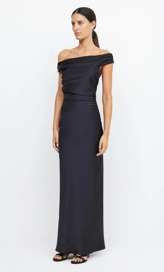 Bec Bridge Bridesmaid Dresses Women ETERNITY OFF SHOULDER MAXI 8211 BLACK