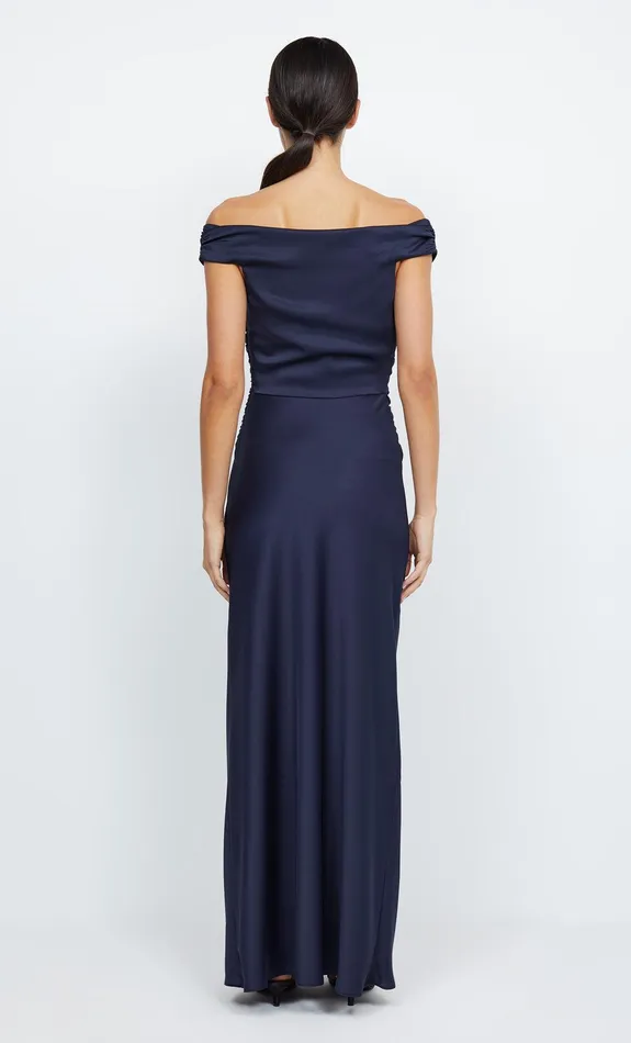 Bec Bridge Bridesmaid Dresses Women ETERNITY OFF SHOULDER MAXI 8211 INK