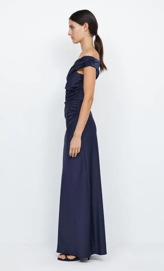 Bec Bridge Bridesmaid Dresses Women ETERNITY OFF SHOULDER MAXI 8211 INK