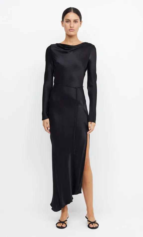 Bec Bridge Bridesmaid Dresses Women MOON DANCE LONG SLEEVE MAXI DRESS 8211 BLACK