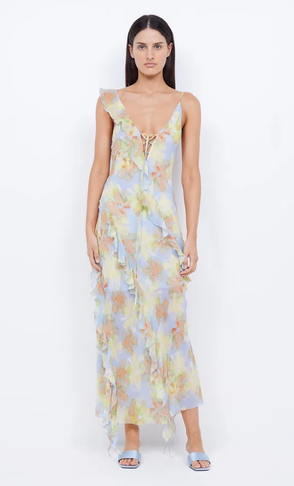 Bec Bridge Maxi Dresses Women COURTNEY FRILL MAXI DRESS 8211 BLUE BLOSSOM