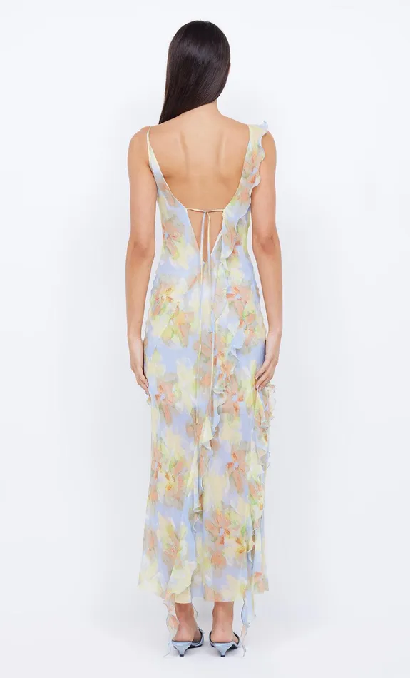 Bec Bridge Maxi Dresses Women COURTNEY FRILL MAXI DRESS 8211 BLUE BLOSSOM