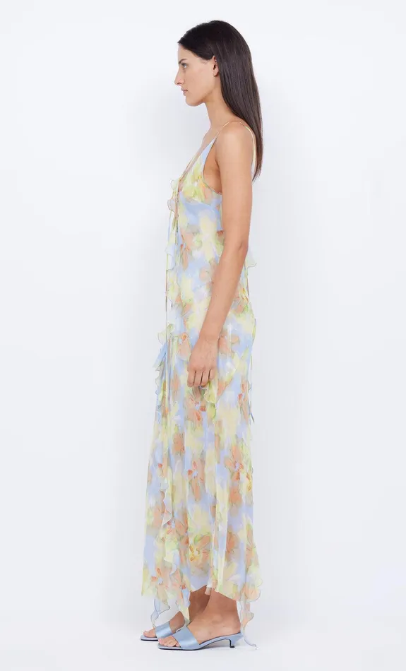 Bec Bridge Maxi Dresses Women COURTNEY FRILL MAXI DRESS 8211 BLUE BLOSSOM
