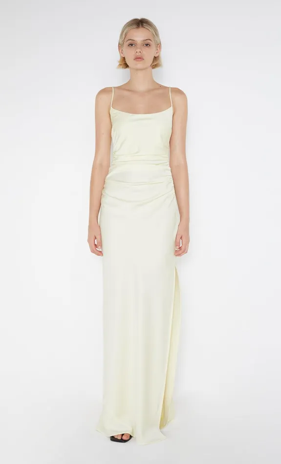Bec Bridge Maxi Dresses Women EMILIA SCOOP NECK DRESS 8211 ICE YELLOW