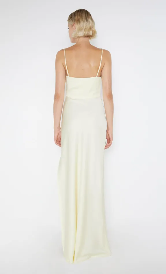 Bec Bridge Maxi Dresses Women EMILIA SCOOP NECK DRESS 8211 ICE YELLOW