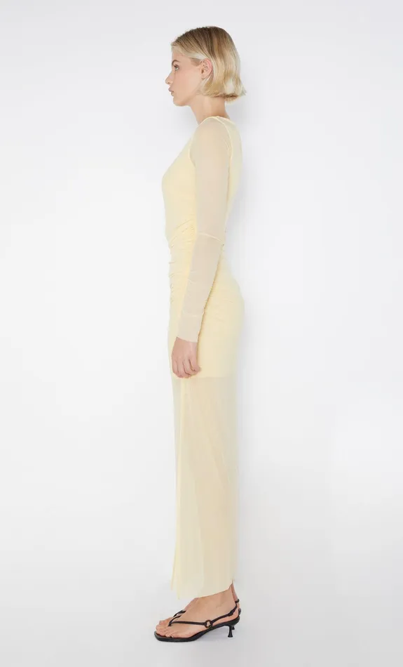 Bec Bridge Maxi Dresses Women FAE ASYM LONG SLEEVE DRESS 8211 BUTTER YELLOW