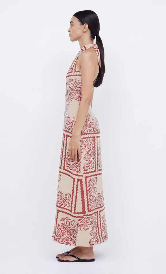 Bec Bridge Maxi Dresses Women PALM BLISS HALTER MAXI 8211 SAHARA JACQUARD