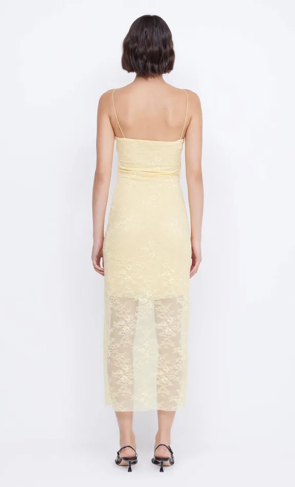 Bec Bridge Midi Dresses Women JULIETTE COLUMN MIDI DRESS 8211 BUTTER YELLOW