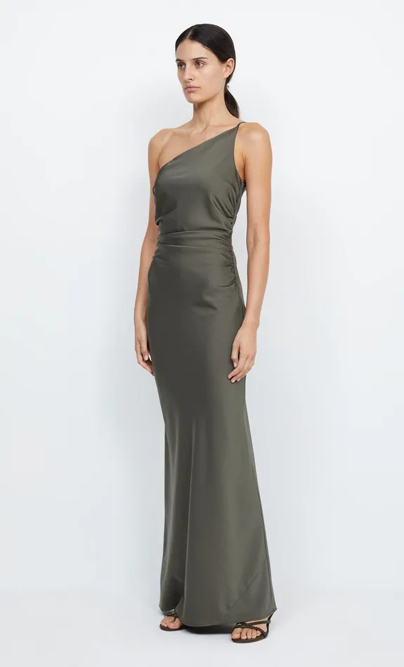 Bec Bridge Prom Dresses Women ETERNITY ASYM MAXI DRESS 8211 DARK WILLOW