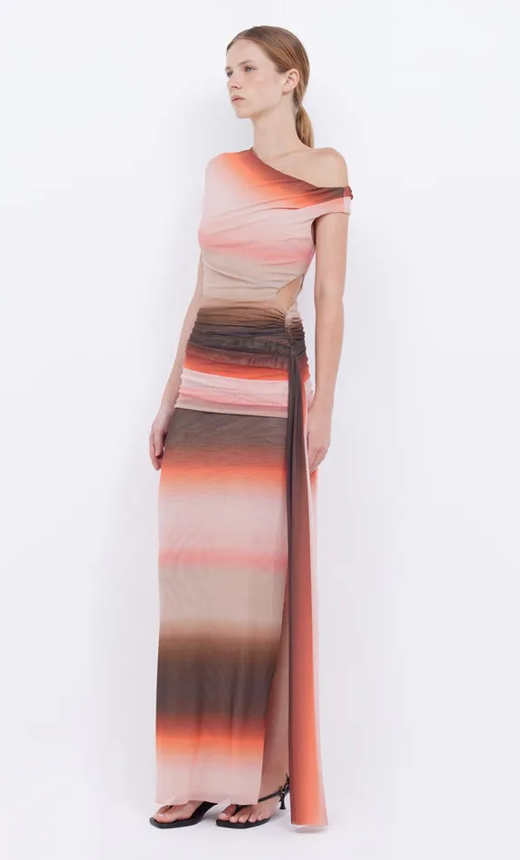 Bec Bridge Prom Dresses Women LOUNA ASYM DRESS 8211 CHOCPINK OMBRE