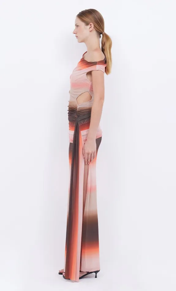 Bec Bridge Prom Dresses Women LOUNA ASYM DRESS 8211 CHOCPINK OMBRE