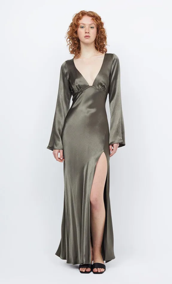 Bec Bridge Prom Dresses Women REN LONG SLEEVE MAXI DRESS 8211 DARK WILLOW
