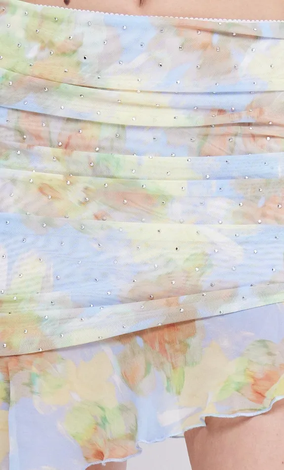 Bec Bridge Skirts Women ZEPHY MINI SKIRT 8211 BLUE BLOSSOM