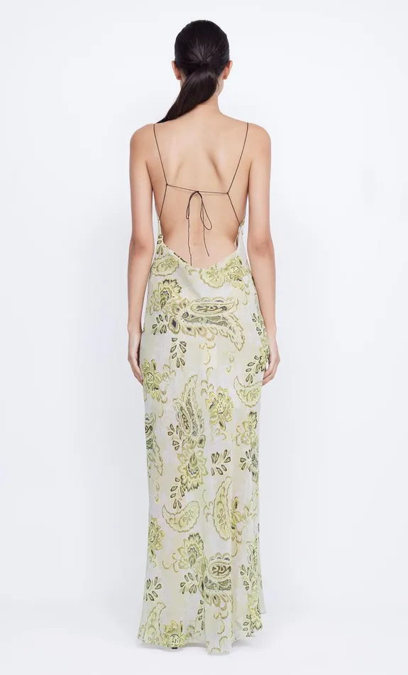 Bec Bridge Wedding Guest Women LYLOU MAXI DRESS 8211 LEMON PAISLEY
