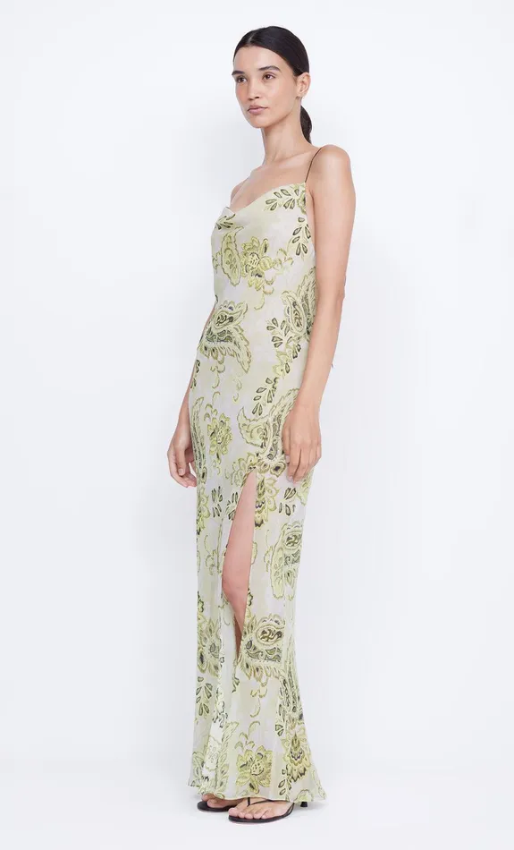 Bec Bridge Wedding Guest Women LYLOU MAXI DRESS 8211 LEMON PAISLEY