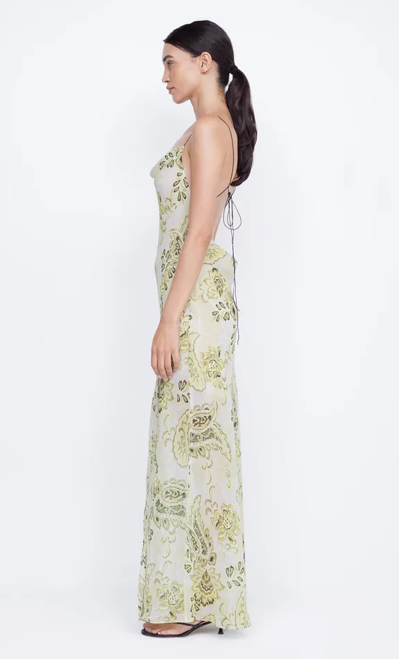 Bec Bridge Wedding Guest Women LYLOU MAXI DRESS 8211 LEMON PAISLEY