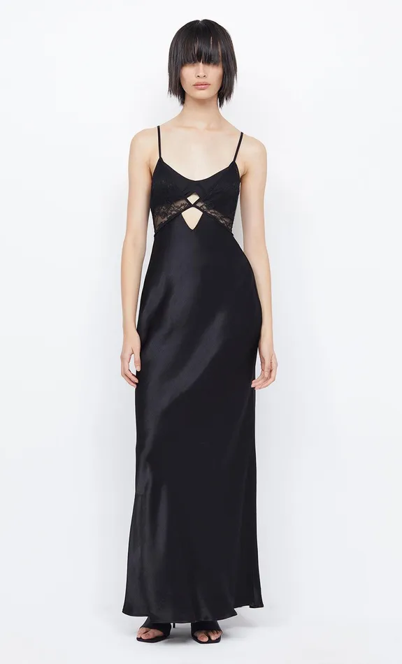 Bec Bridge Wedding Guest Women NORA LAYERED MAXI DRESS 8211 BLACK