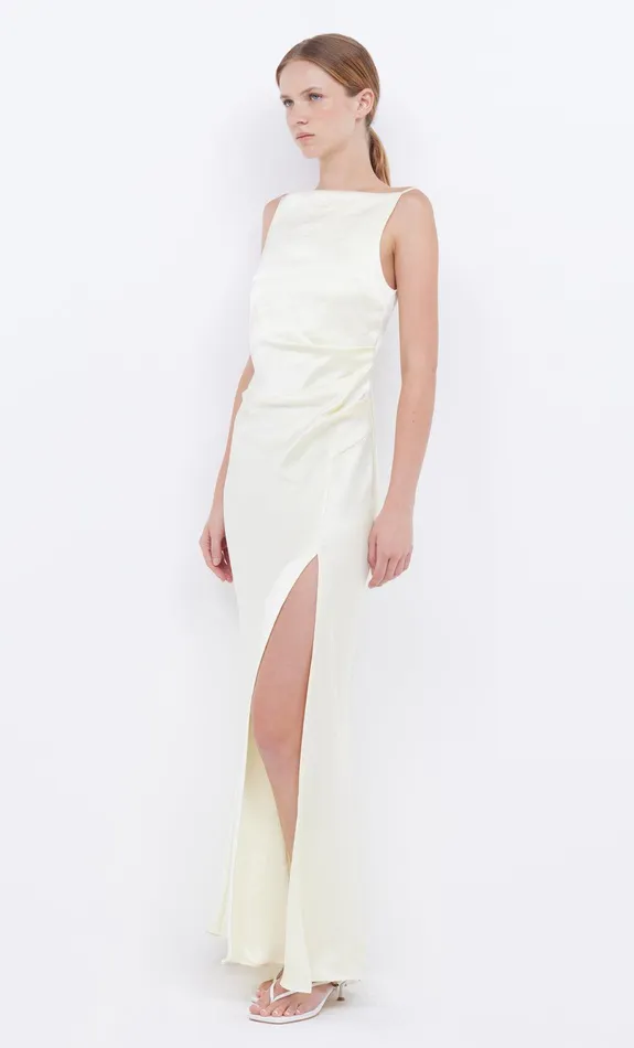 Bec Bridge Wedding Guest Women THE DREAMER MAXI DRESS 8211 ICE YELLOW