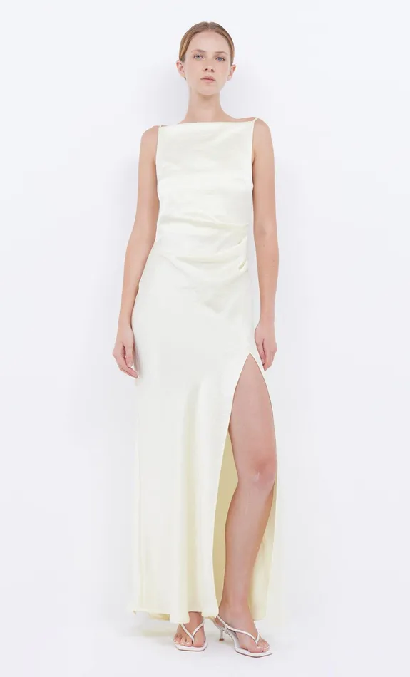Bec Bridge Wedding Guest Women THE DREAMER MAXI DRESS 8211 ICE YELLOW
