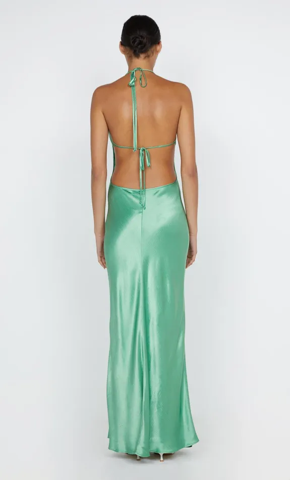 Bec Bridge Wedding Guest Women ZARIAH HALTER DRESS 8211 GREEN APPLE