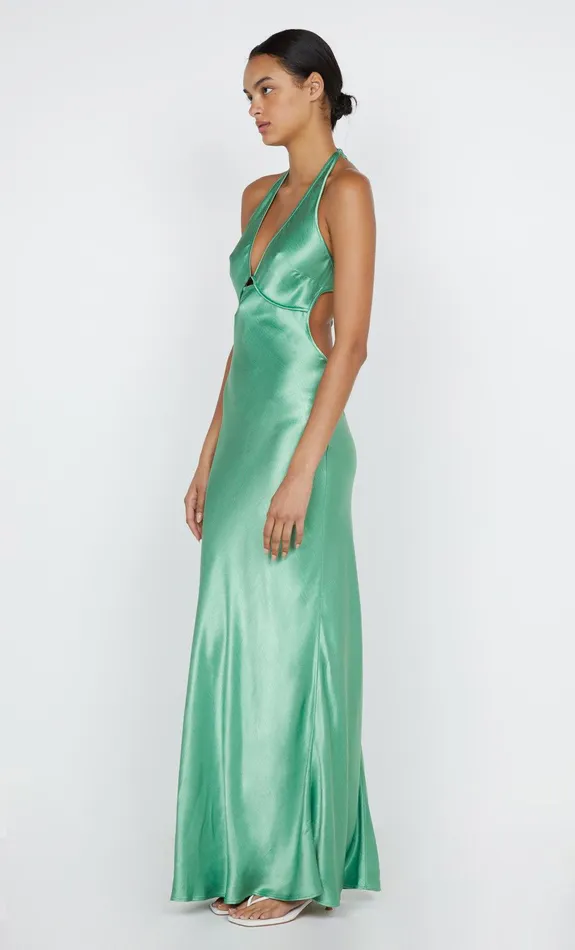 Bec Bridge Wedding Guest Women ZARIAH HALTER DRESS 8211 GREEN APPLE
