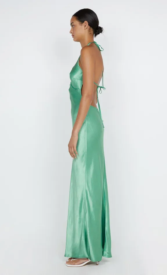 Bec Bridge Wedding Guest Women ZARIAH HALTER DRESS 8211 GREEN APPLE
