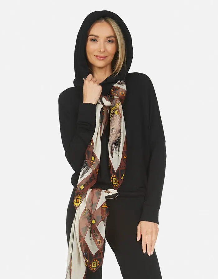 Belinda Scarf Black Horse Women039s Lauren Moshi Hoodies