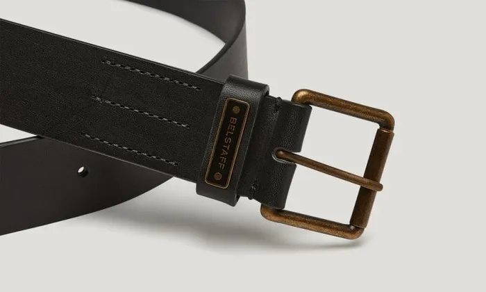 Belts Men Belstaff Ledger Belt Black Belts Men Belstaff Ledger Belt Black