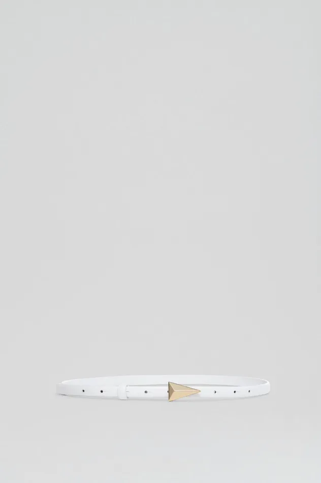 Belts Women Scanlan Theodore TRIANGLE TRIM BELT 12 BIANCO Belts Women Scanlan Theodore TRIANGLE TRIM BELT 12 BIANCO