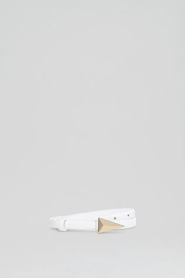 Belts Women Scanlan Theodore TRIANGLE TRIM BELT 12 BIANCO Belts Women Scanlan Theodore TRIANGLE TRIM BELT 12 BIANCO