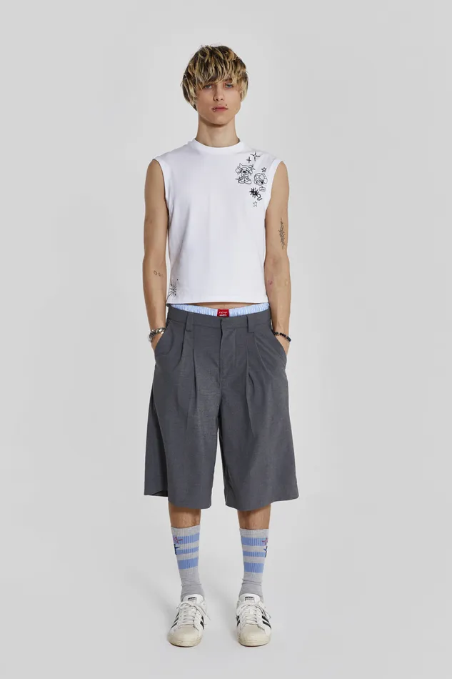 Bestsellers Shop Grey Goliath Tailored Shorts 8211 Jaded London Men