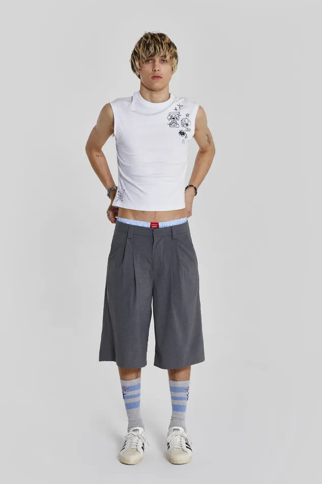 Bestsellers Shop Grey Goliath Tailored Shorts 8211 Jaded London Men
