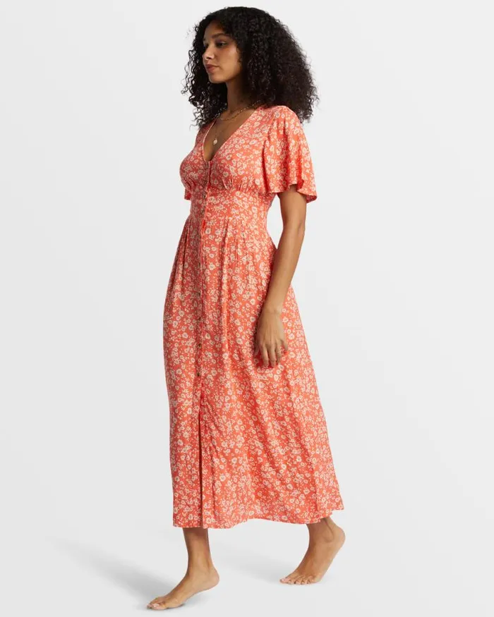 Billabong Dresses Floral Dreamer Maxi Dress Papaya 8211 Women Billabong Dresses Floral Dreamer Maxi Dress Papaya 8211 Women