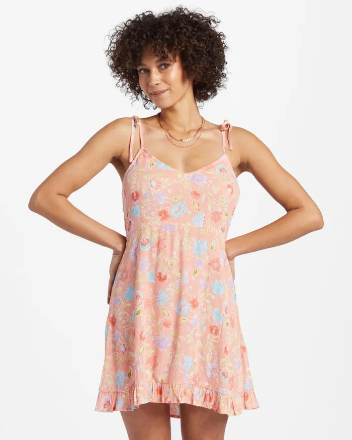 Billabong Dresses Heart Breaker Strappy Dress Sweet Peach 8211 Women