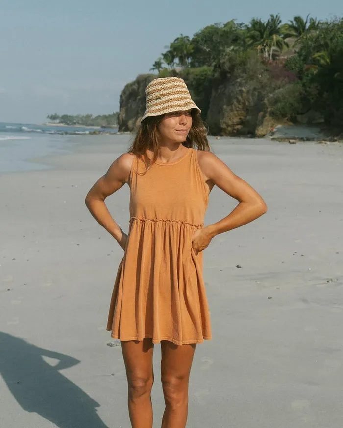 Billabong Dresses Seaside Tank Mini Dress Toffee 8211 Women