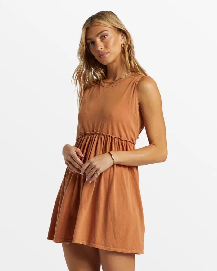Billabong Dresses Seaside Tank Mini Dress Toffee 8211 Women