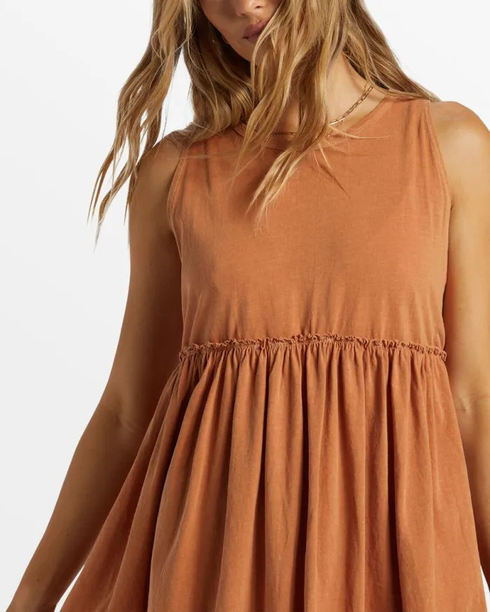 Billabong Dresses Seaside Tank Mini Dress Toffee 8211 Women