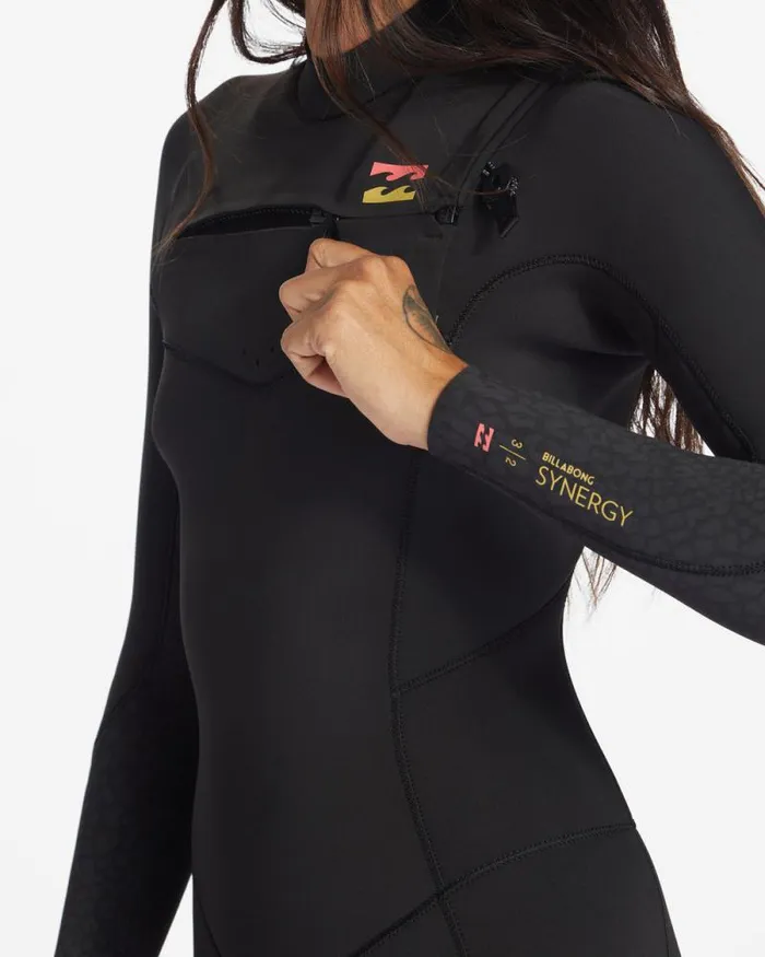 Billabong Fullsuits 43 Synergy Chest Zip Full Wetsuit Wild Black 8211 Women