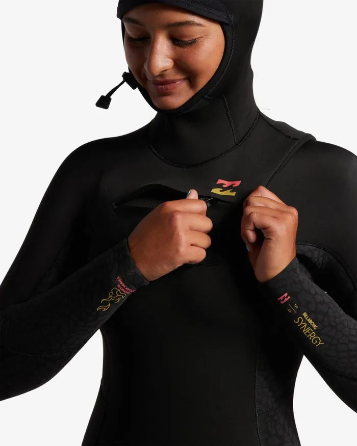 Billabong Fullsuits 54 Synergy Hooded Chest Zip Full Wetsuit Wild Black 8211 Women Billabong Fullsuits 54 Synergy Hooded Chest Zip Full Wetsuit Wild Black 8211 Women