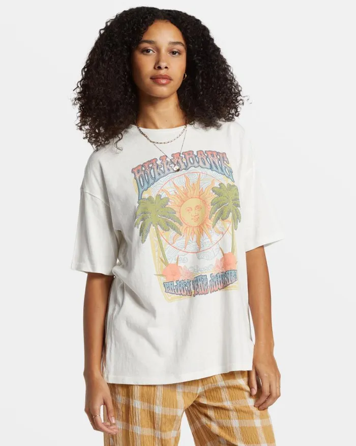 Billabong Graphic Tees and Tanks Enjoy The Journey TShirt Salt Crystal 8211 Women Billabong Graphic Tees and Tanks Enjoy The Journey TShirt Salt Crystal 8211 Women