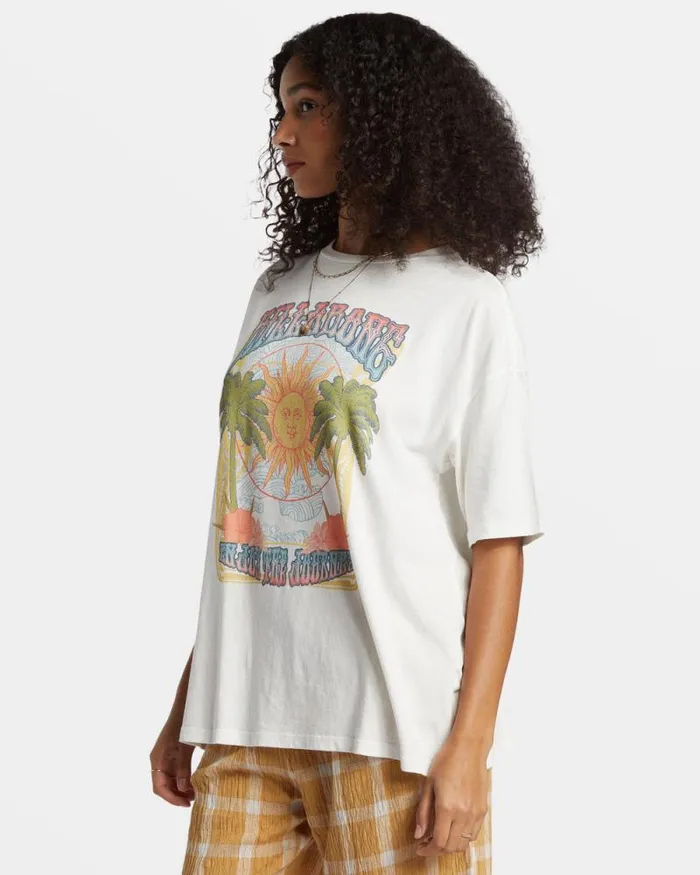 Billabong Graphic Tees and Tanks Enjoy The Journey TShirt Salt Crystal 8211 Women Billabong Graphic Tees and Tanks Enjoy The Journey TShirt Salt Crystal 8211 Women