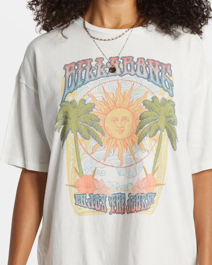 Billabong Graphic Tees and Tanks Enjoy The Journey TShirt Salt Crystal 8211 Women Billabong Graphic Tees and Tanks Enjoy The Journey TShirt Salt Crystal 8211 Women