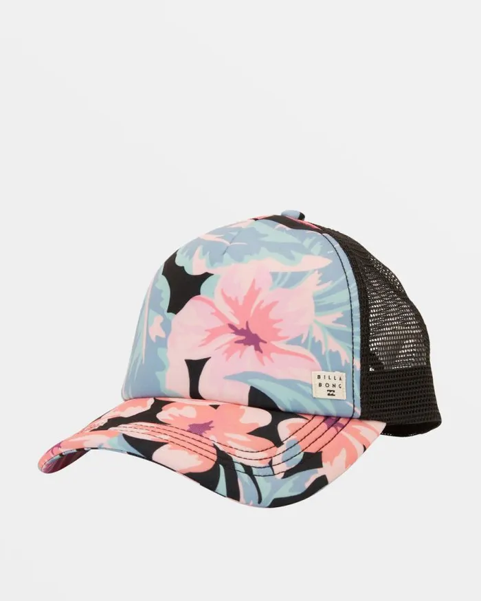 Billabong Hats and Beanies Heritage Mashup Trucker Hat Black Multi 8211 Women