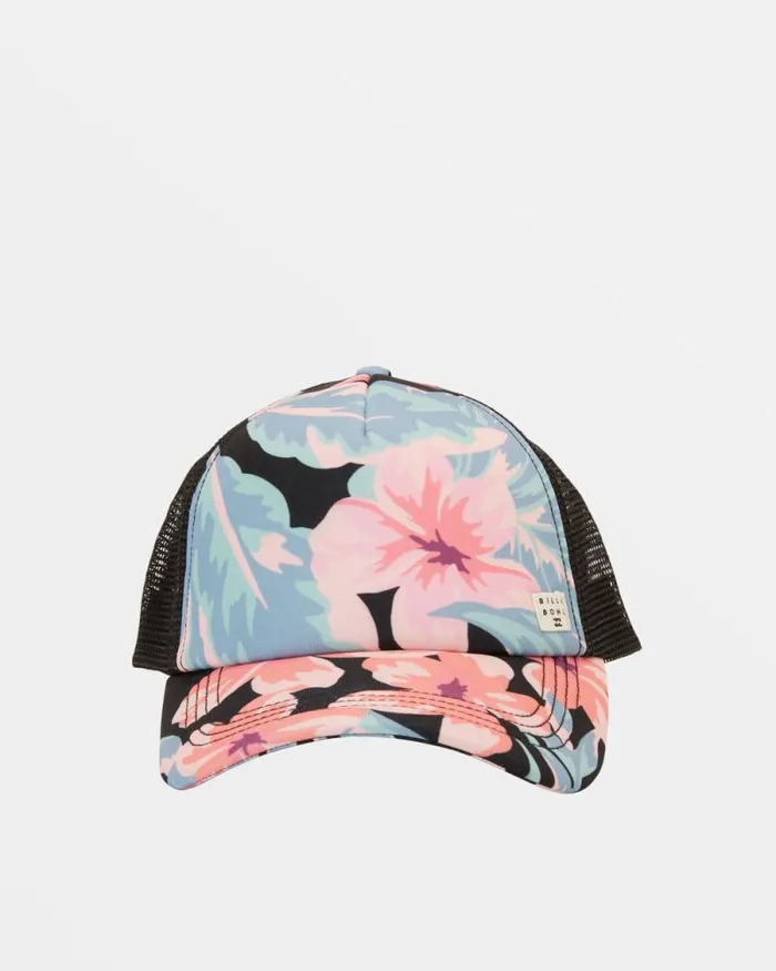 Billabong Hats and Beanies Heritage Mashup Trucker Hat Black Multi 8211 Women