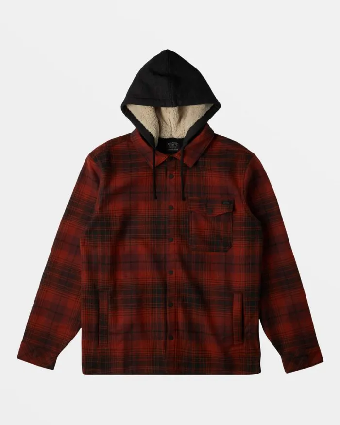 Billabong Hoodies and Fleece ADiv Furnace Bonded Long Sleeve Flannel Shirt Sangria 8211 Men