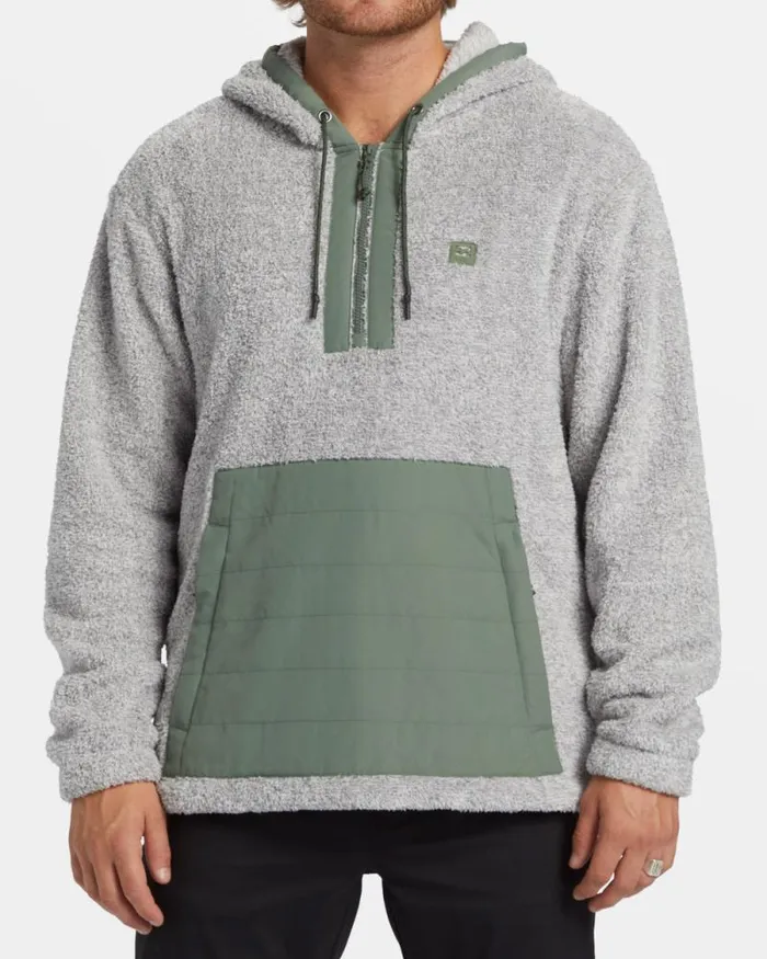 Billabong Hoodies and Fleece Badger Half Zip Hoodie Grey Heather 8211 Men