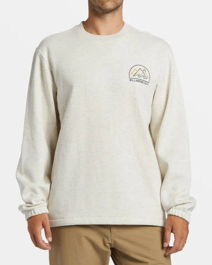 Billabong Hoodies and Fleece Compass Crewneck Sweatshirt Oatmeal Heather 8211 Men Billabong Hoodies and Fleece Compass Crewneck Sweatshirt Oatmeal Heather 8211 Men