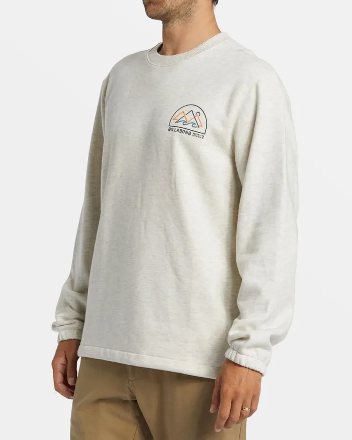 Billabong Hoodies and Fleece Compass Crewneck Sweatshirt Oatmeal Heather 8211 Men Billabong Hoodies and Fleece Compass Crewneck Sweatshirt Oatmeal Heather 8211 Men