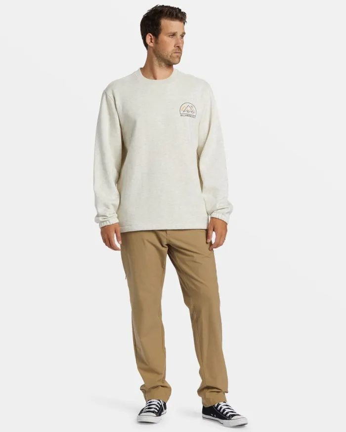 Billabong Hoodies and Fleece Compass Crewneck Sweatshirt Oatmeal Heather 8211 Men Billabong Hoodies and Fleece Compass Crewneck Sweatshirt Oatmeal Heather 8211 Men