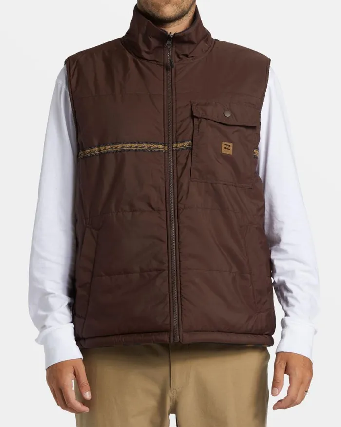 Billabong Jackets Trail Reversible Vest Java 8211 Men